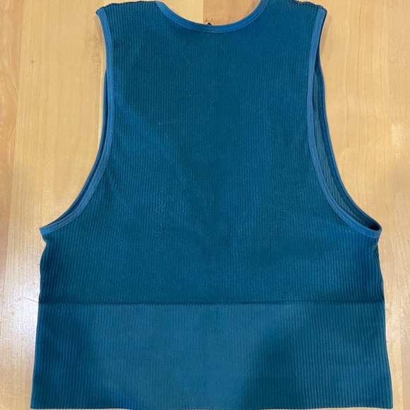 Out From Under Teal Deep V Top - Picture 4 of 5